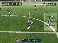 une photo d'Ã©cran de Sega Worldwide Soccer 97 sur Sega Saturn